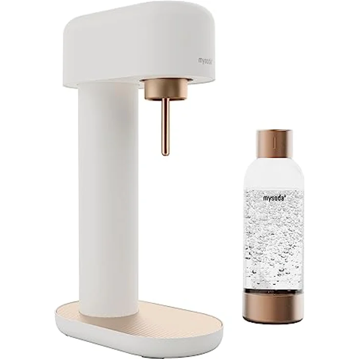 Mysoda Ruby 2 Basispaket Wassersprudler aus Aluminium mit 1-Liter-Wasserflasche - Weiß-Kupfer – Bild 1