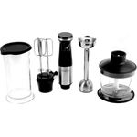 Karaca Küchenmaschine Inox Schwarz Mixer Stabmixer mit 4 Klingen, Zerkleinerer, 1000 Watt