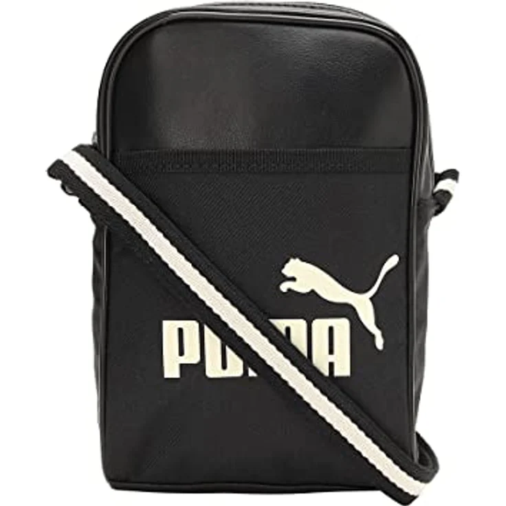 PUMA Umhängetasche Campus, Compact Portable Bag in Puma Black mit verstellbarem Schulterriemen und geräumigem Hauptfach – Bild 2