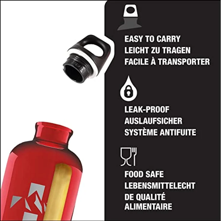 Sigg Unisex – Erwachsene Mountain Red Wasserflaschen, Rot, 1 – Bild 3