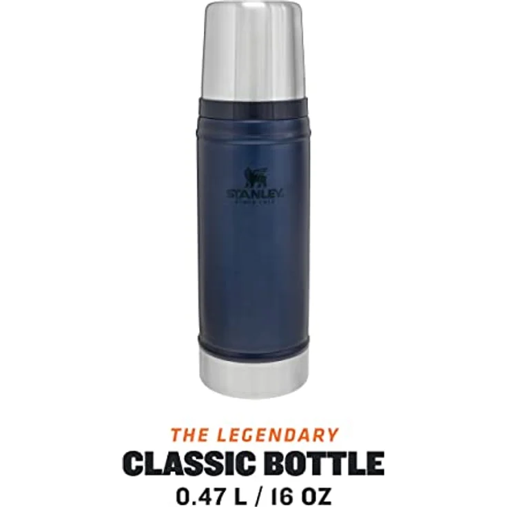 STANLEY Classic Legendary Thermosflasche 473 ml - Hält 15 Stunden heiß oder kalt - Edelstahl, BPA-frei, spülmaschinenfest - Nightfall – Bild 2