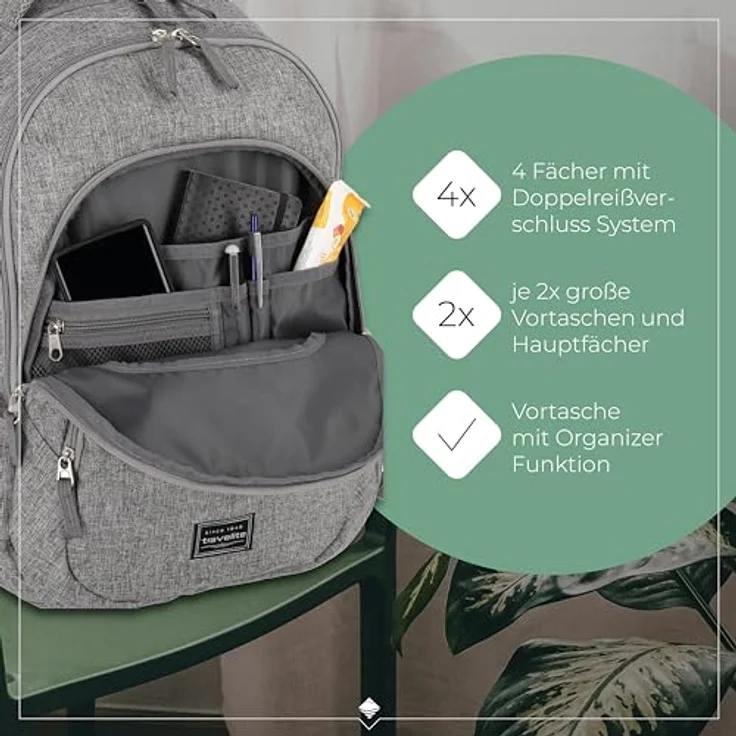 travelite Basics Rucksack Melange, 45 cm – Bild 6