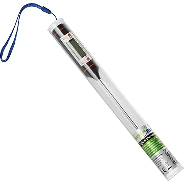 Green Blue GB178 Digitales Stiftthermometer, Lebensmittelthermometer von -50 °C bis +300 °C mit LCD-Display, 15 cm Sonde – Bild 3