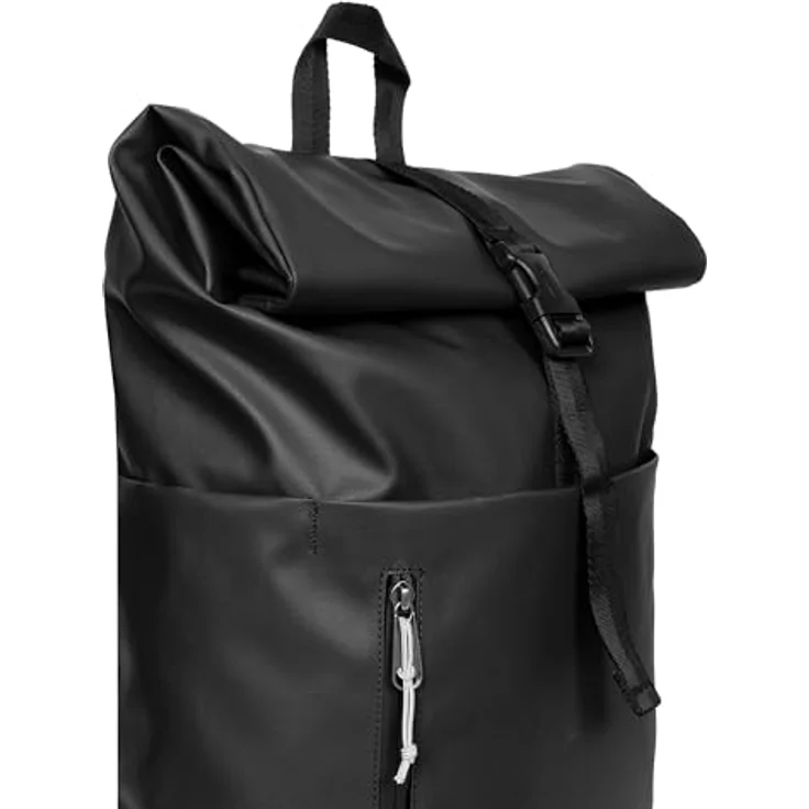 Eastpak UP ROLL, wasserabweisender Toploader-Rucksack mit gepolstertem Laptopfach, schwarz – Bild 5