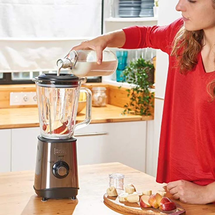 Black + Decker ES9120020B BXJB800E Blender, 800, Edelstahl, 1.5 liters, Nero, Acciaio – Bild 4