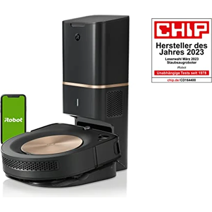 iRobot Roomba S9+ Saugroboter, 120 min Akkubetrieb, mit Absaugstation, schwarz-gold – Bild 2