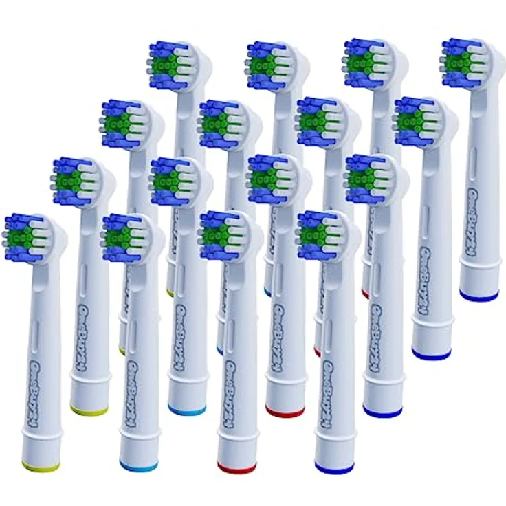 OneBuy24 - Aufsteckbürsten kompatibel mit Oral-B elektrischen Zahnbürsten - 16 Stück. Kompatibel mit Precision Clean, Vitality, Professional Care, TriZone, Triumph, Advance Power, Smart Series – Bild 1