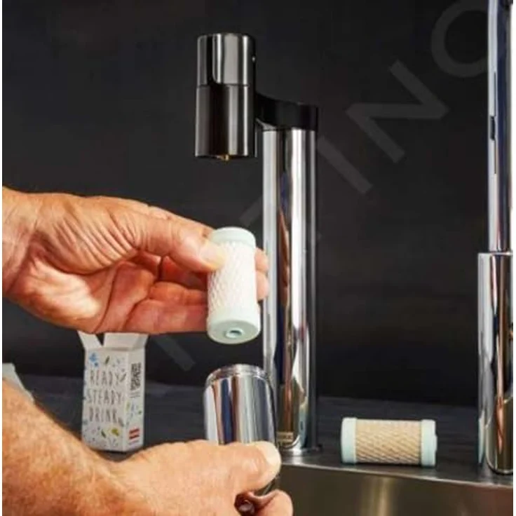 Franke 3er Set Vital Filter 112.0606.785, High Flow Wasserfilter für Armaturen, 500 Liter Kapazität, grün – Bild 3