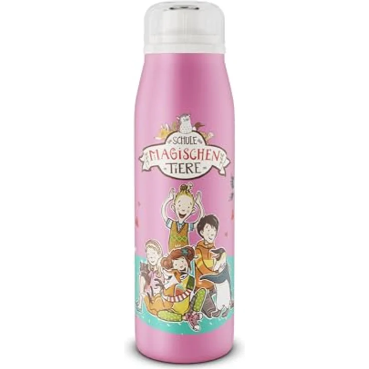alfi Kids ISO Bottle 500ml, pink - Isoliertrinkflasche aus Edelstahl, hält 12 Stunden heiß und 24 Stunden kalt, auslaufsicher mit Drehverschluss, BPA-frei, für Kohlensäure geeignet – Bild 1