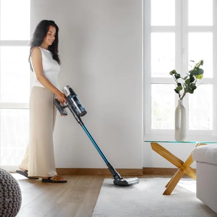Cecotec Conga Rockstar RS50, Kabelloser Stabstaubsauger mit 400 W, 60 Minuten Akkulaufzeit, schwarz-blau, 0,5 l Staubbeutel – Bild 5