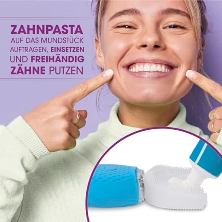VITALmaxx 360° Schall-Zahnbürste | 4 Modi | 15.000 Schallschwingungen | Weiche Silikon-Borsten + Zahnfleischmassage | USB-Ladung – Bild 5