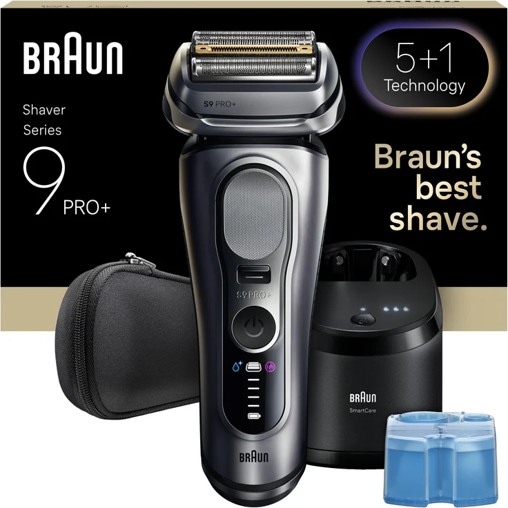 Braun Series 9 PRO+, Elektrorasierer mit fünf Scherelementen, wasserfest, inklusive 6-in-1 SmartCare Center