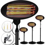 MONZANA® Heizstrahler 3 Heizstufen 2000 Watt Wärmestrahler Terrassenheizer Stabiler Metallfuß Umkippsicherung Heizer Wärmestrahler Standheizer