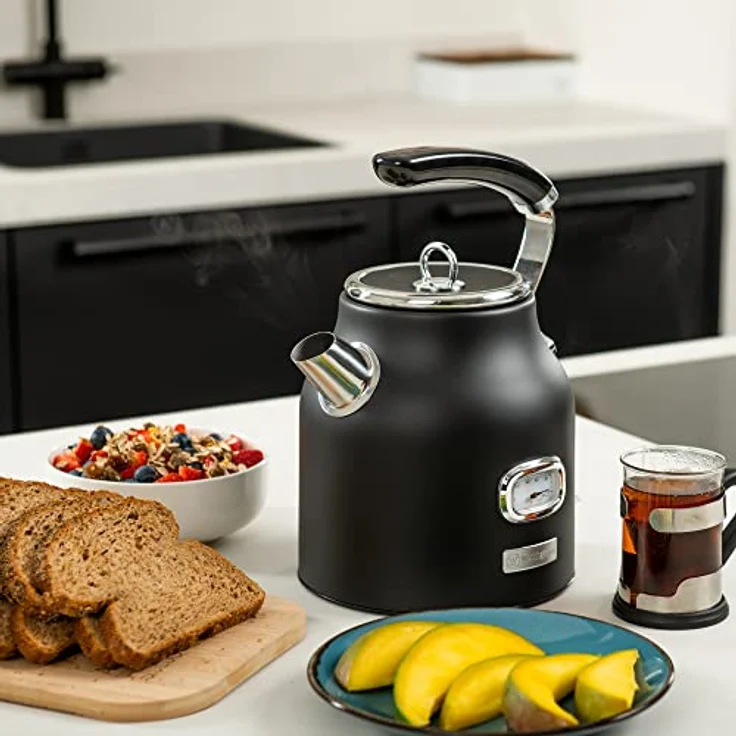 Westinghouse Retro Frühstücksset 4-Schlitz Toaster & Wasserkocher 1,7L, schwarz – Bild 6