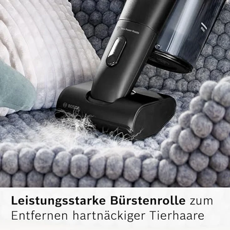 Bosch Mini-Turbo-Düse BHZUNGMP, geeignet für Unlimited 10 Akku-Staubsauger, für schwer erreichbare Stellen und Polster, ideal zur Fahrzeug-Innenreinigung, Turbobürste, Original-Zubehör, schwarz – Bild 4