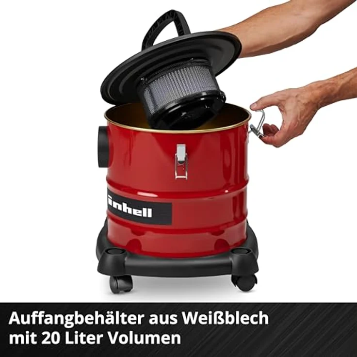 Einhell Aschesauger TC-AV 2032 DW, 850 W mit 175 mbar Saugleistung, 20 L Auffangbehälter, Faltenfilter, Blasfunktion, 1,2 m Schlauch, 2 m Kabel – Bild 4