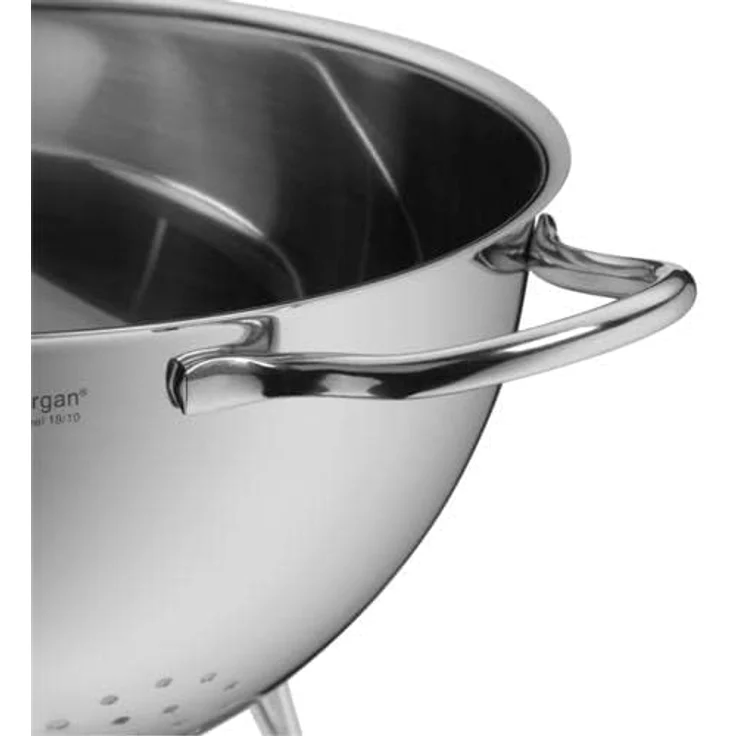 WMF Gourmet Sieb Edelstahl 24 cm, Seiher mit Standfüßen, Nudelsieb, Küchensieb, Cromargan Edelstahl, spülmaschinengeeignet – Bild 4