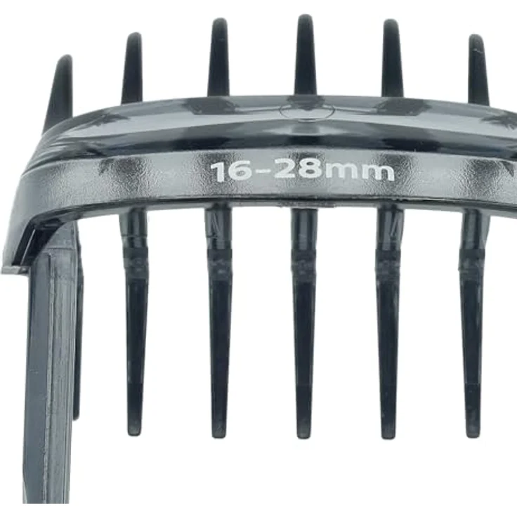 vhbw Kammaufsatz 16 - 28 mm, Ersatz für Philips 422203633, 422203633291, Grau-Transparent für Haarschneider und Bartschneider – Bild 5