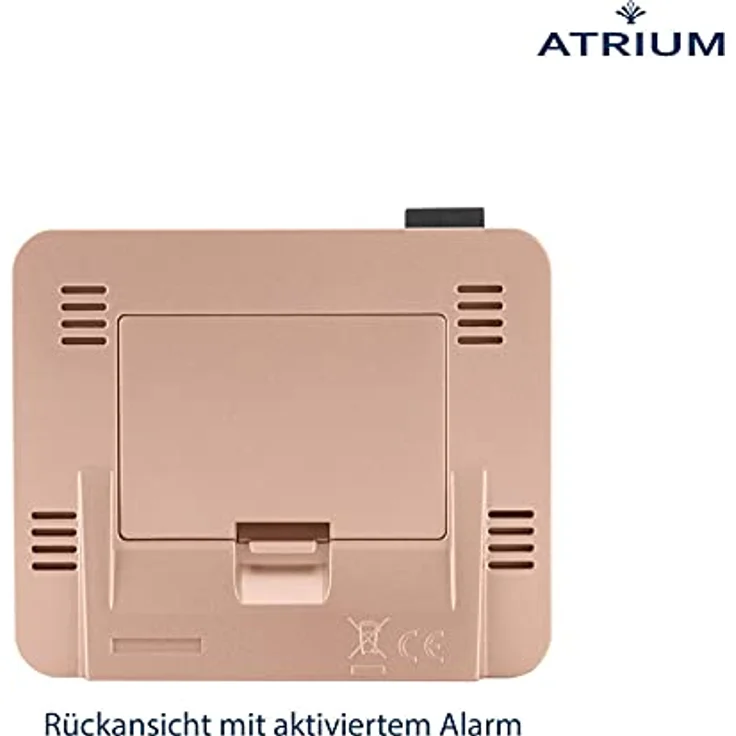 Atrium A760-17, Digitaler Funkwecker mit sensorgesteuertem Nachtlicht, Datums- und Temperaturanzeige, rosegold – Bild 3