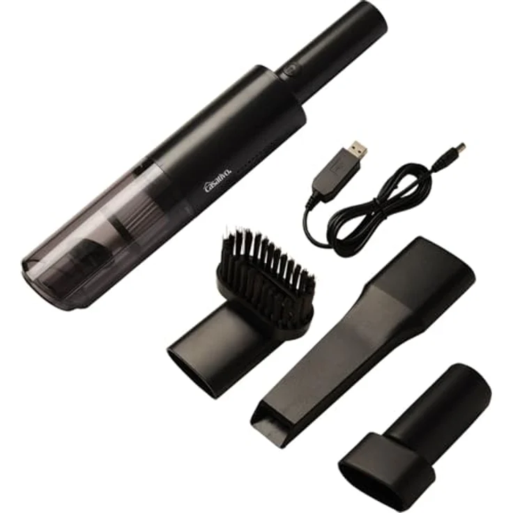 Casativo Akku-Handstaubsauger Profi, 6000 Pa Saugkraft, 120 W, HEPA-Filter, beutellos, 20 min Laufzeit, 2 Aufsätze, USB-Ladekabel – Bild 8