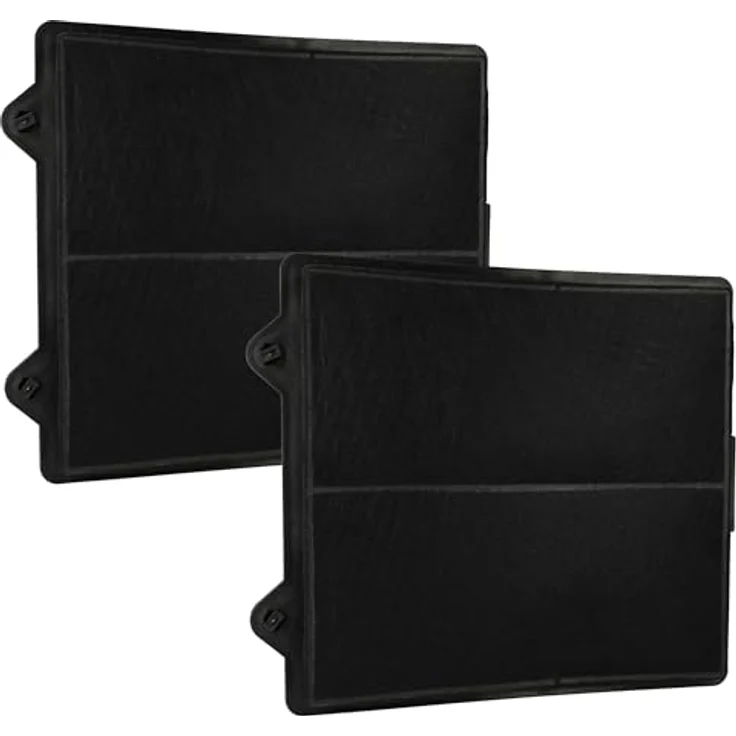 vhbw 2x Aktivkohlefilter kompatibel mit Refsta Taifun LZ54550(00), LZ54450(00), LZ54350(00), LZ54250(00) Dunstabzugshaube - Schwarze Aktivkohlefilter für verbesserte Umluft in der Küche – Bild 1