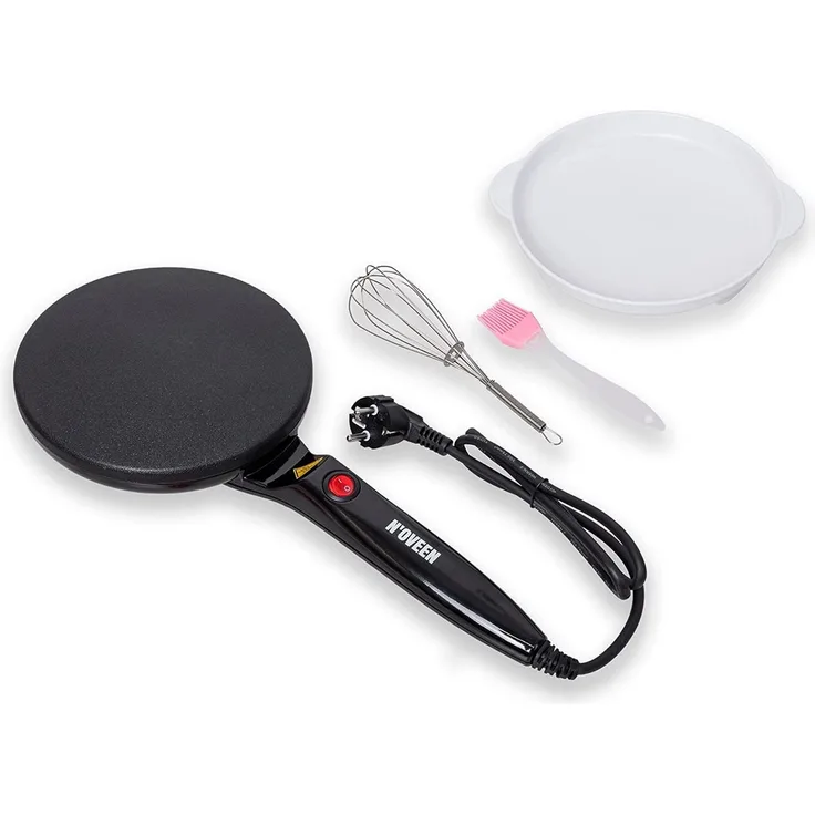 Noveen Crêpesmaker Electric Crêpemaker ECM490, Teflon-Antihaftbeschichtung, perfekt für dünne Pfannkuchen