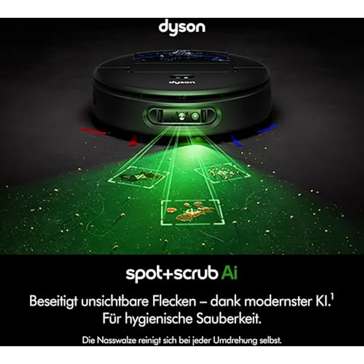 Dyson Saugroboter spot+scrub Ai, beutellos, 18.000 Pa Saugkraft, intelligente KI-Navigation und Nassreinigung – Bild 10