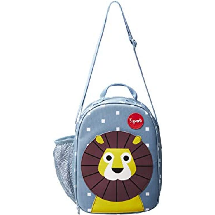 3 Sprouts Lunch Tasche, isolierte Lunchbox in Blau mit verstellbarem Gurt, phthalat- und BPA-frei, 25.4 x 9.5 x 20 cm – Bild 2