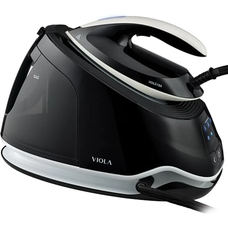 VIOLA Voilà F8.0 Dampfbügelstation, 400 g/min Dampf, 8 Bar Druck, Anti-Kalk System, Keramikbügelsohle, 2350 W, 1.5-Liter-Tank, Schwarz – Bild 2