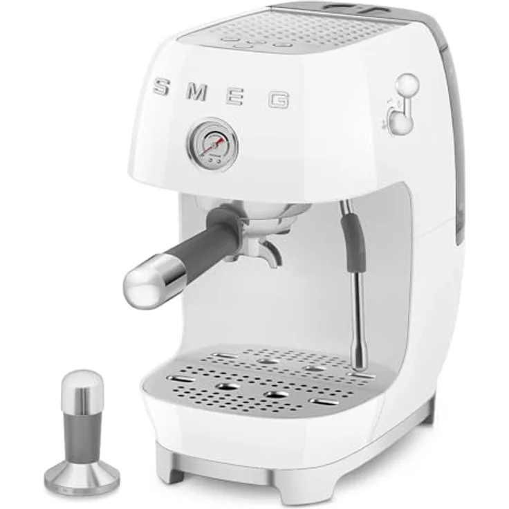 Smeg ECF03WHEU, Premium Siebträgermaschine im 50’s Style, weiß, mit Cold-Brew-Funktion und 15bar Pumpendruck – Bild 4