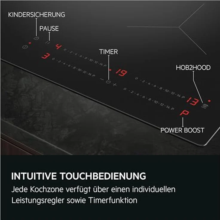 AEG Induktions-Kochfeld Serie 5000 TO64ICOFIT, Kratzresistente SaphirMatt SE-Oberfläche, 4 Kochzonen, Made in Germany, Bräterzone – Bild 4