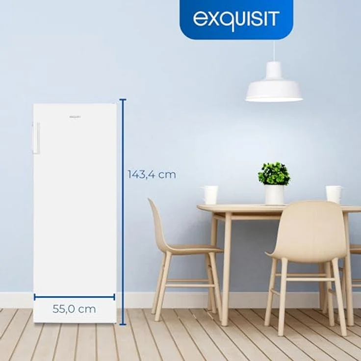 Exquisit Gefrierschrank GS5230-H-040D weiss | Tiefkühlschrank Groß 168 L Volumen | 4* Gefrieren | Türanschlag wechselbar | Gefrierschrank Gross 55cm Breite – Bild 4