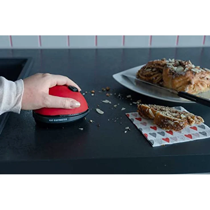 Starmix Mini Tisch-Staubsauger mit hoher Saugkraft I Akku Handstaubsauger für Krümel und ähnliches I Saugmaus batteriebetrieben – Bild 2