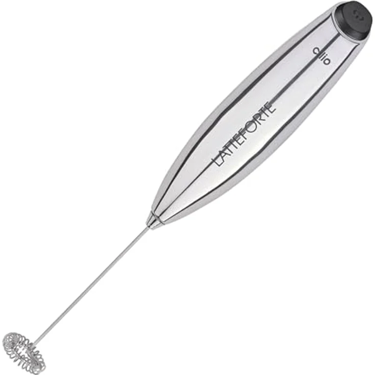Cilio Milchaufschäumer LATTEFORTE chrom, Milchaufschäumer mit Edelstahlständer und Batterien – Bild 4