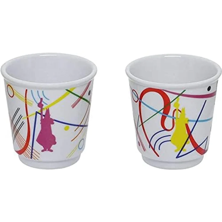 Bialetti Espressokocher-Set Mini 3-tlg. Express Kandinsky für 2 Tassen, Espresso, Espressokanne, Kaffeebereiter, Bunt, 90 ml, 1407 – Bild 4