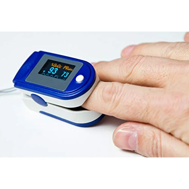 CONTEC Medima Pharma Saturatiemeter / Oximeter, OLED-Display in Blau und Gelb, SpO2- und Pulsfrequenzanzeige, automatisch abschaltend – Bild 3