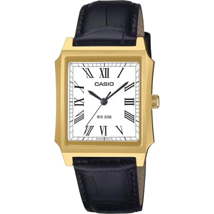 CASIO TIMELESS COLLECTION MTP-B190GL-7BVEF, Quarzuhr mit analogem Ziffernblatt, Lederarmband, für Damen und Herren – Bild 1