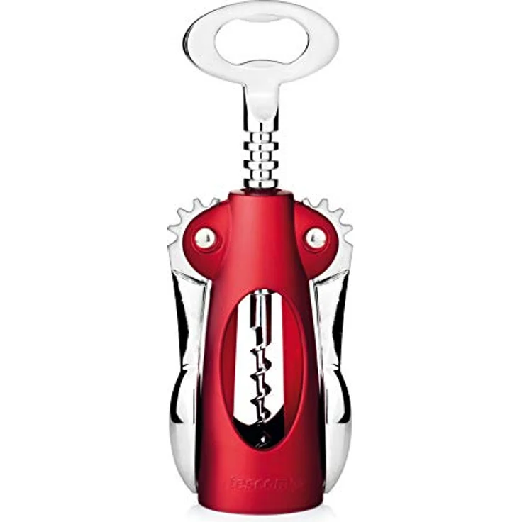 Tescoma UNO VINO Korkenzieher, Metall, Silber-rot, 26 x 8.5 x 4.8 cm – Bild 2