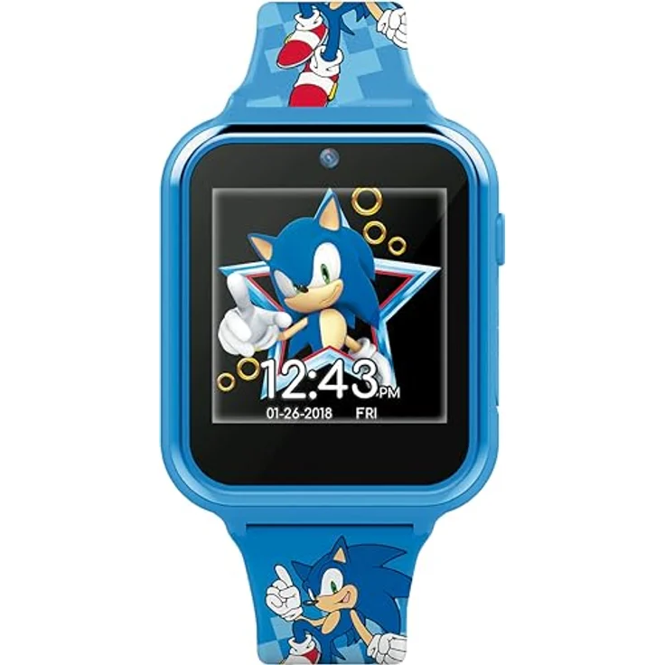 Kids Licensing Unisex-Kinder Digital Quarz Uhr mit Acryl Armband SNC4055, Intelligente Sonic-Smartwatch mit 10 interaktiven Funktionen, blau – Bild 3