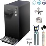 BieTal Wassersprudler BT-15 Set Tafelwasseranlage mit Kühlung, Sprudelwasseranlage Schwarz mit Filter