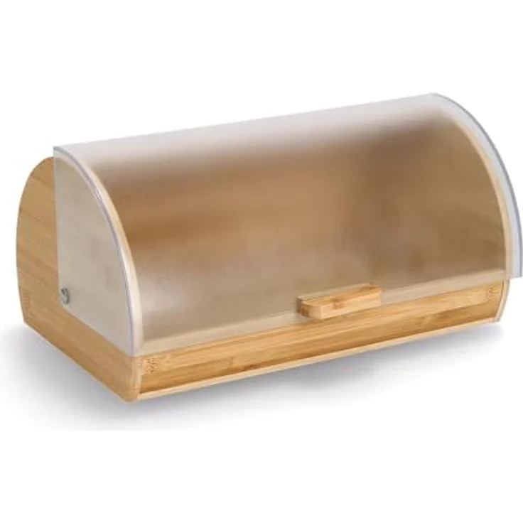 Zeller Present Brotkasten, Bambus/Kunststoff, Brotaufbewahrung, Transparent – Bild 2