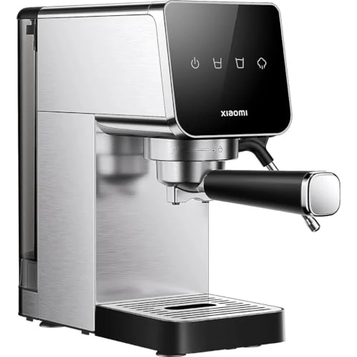 Xiaomi Halbautomatische Espressomaschine BHR9798EU, 20-Bar-Pumpe, Edelstahl, kompakte Bauweise mit Touchscreen und integriertem Tassenwärmer, grau/silber – Bild 4