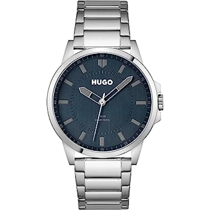 HUGO Analog Quarzuhr für Herren mit Silbernes Edelstahlarmband - 1530186 – Bild 1