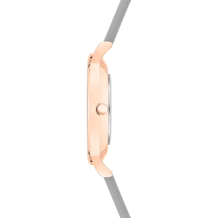 s.Oliver Damen Analog Quarz Armbanduhr SO-4186-PQ, 36 mm Metallgehäuse, graues Silikonarmband, kratzunempfindliches Mineralglas, Wasserdichtigkeit bis 3 ATM – Bild 2