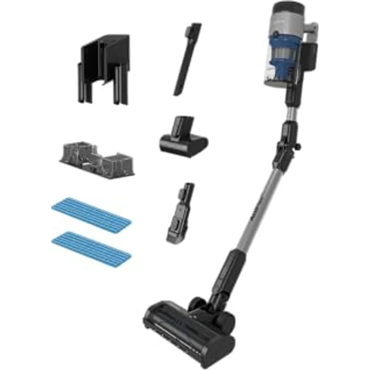 Grundig VCP 8331 Pro Akku-Staubsauger, 450W, 21,6V, 40 Min Laufzeit, beutellos, Wischfunktion, LED-Licht, silber/schwarz – Bild 8