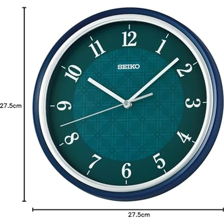 Seiko Clocks Wanduhr QHA016L, Kunststoffgehäuse, Ø27.5 x 4.7 cm, klassisches Design – Bild 3