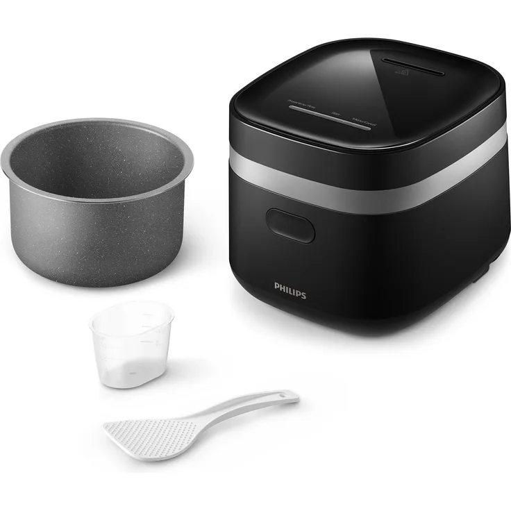 Philips Reiskocher Mini 3000 Series HD3091/80, 0,54 l Kapazität, 8 Programme, Fast Cook, Antihaft, weiß