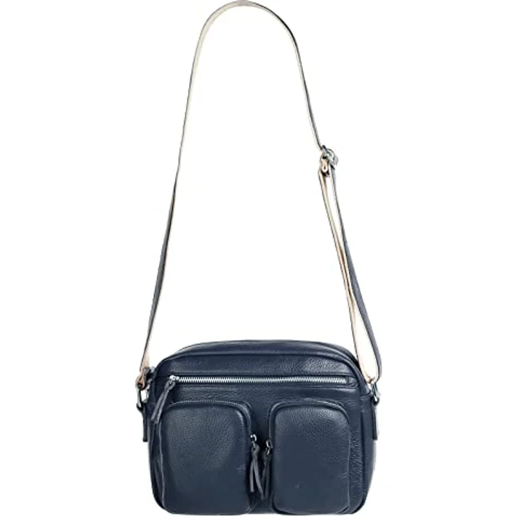 Samantha Look Umhängetasche, Damen Leder, 100% Rindleder, Made in Italy, 22 x 26 x 7 cm, verstellbarer Schultergurt – Bild 8
