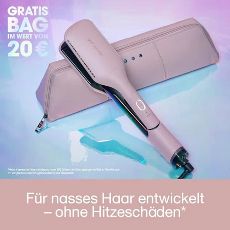 ghd duet style Hot Air Styler, 2-in-1 Glätteisen in transcendent pink mit Air-Fusion™ Technologie, inklusive Hitzeschutz-Etui – Bild 3
