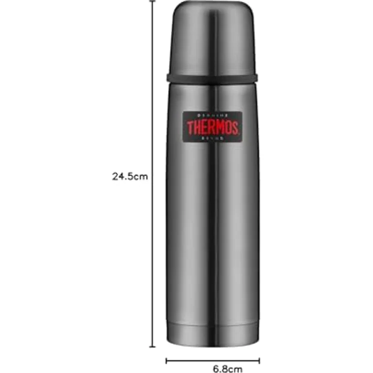 THERMOS 4019.218.050 Thermosflasche Light & Compact, Edelstahl Cool Grey 0,5 l, Spülmaschinenfest, 12 Stunen heiß, 24 Stunden kalt – Bild 9